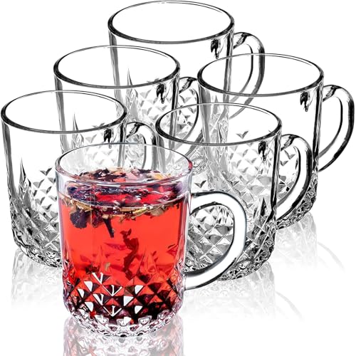 ZROY ENTERPRISE Premium Classic Glass Tea & Coffee Cup Set of 2-210 ML, for Transparent Espresso Cappuccino hot Chocolate, Milk Cup, Green Tea, Herbal Tea, Lemon Tea (Elegant, 2) - Image 3