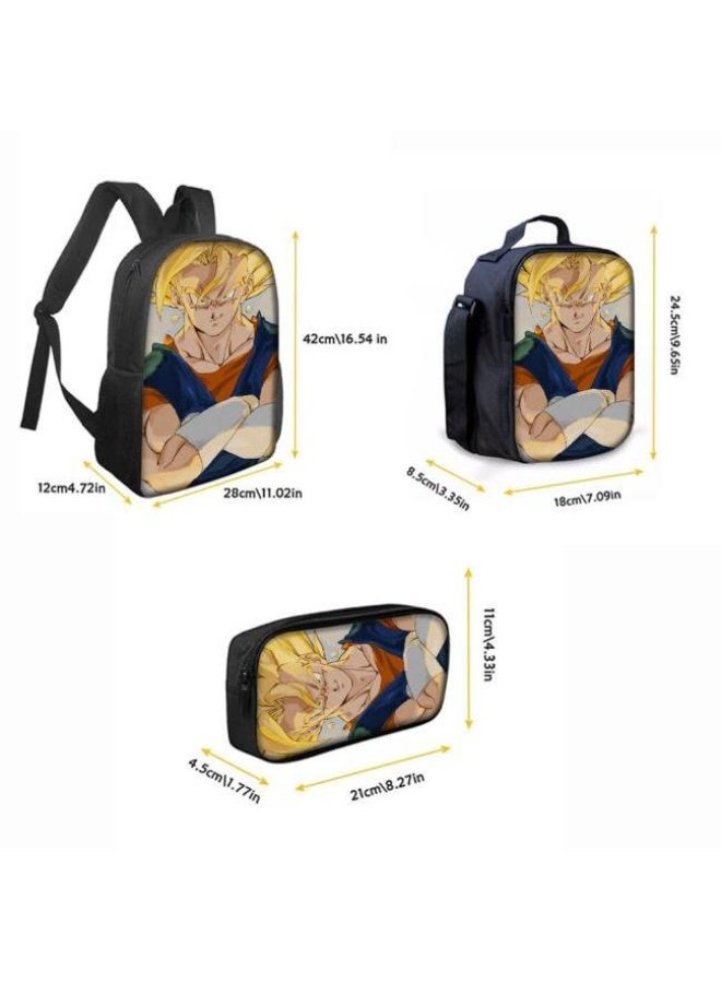 عام حقيبة الظهر المطبوعة الشائعة - مجموعة حقيبة الظهر المكونة من ثلاث قطع (يمكن استخدامها للطلاب والأطفال والأصدقاء للنزهات وتسلق الجبال وما إلى ذلك) - 4 - Image 3