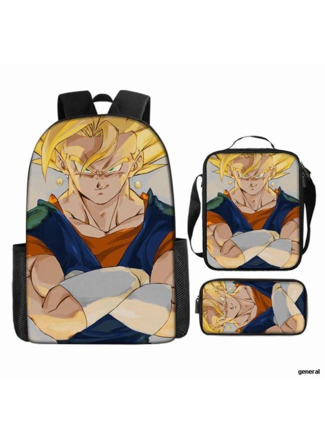 عام حقيبة الظهر المطبوعة الشائعة - مجموعة حقيبة الظهر المكونة من ثلاث قطع (يمكن استخدامها للطلاب والأطفال والأصدقاء للنزهات وتسلق الجبال وما إلى ذلك) - 4 - Image 1