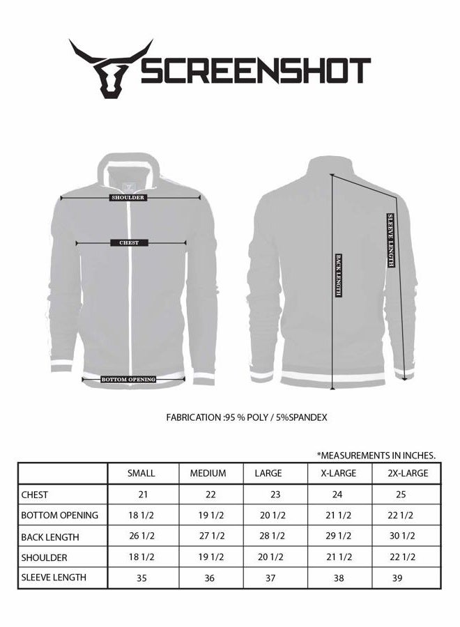 SCREENSHOT Mens Urban Hip Hop Premium Track Jacket - Slim Fit Side Taping Sportswear Urbanwear Streetwear Top, S51700-royal, L - Image 4
