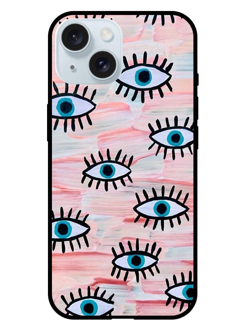 Theodor Protective Case Anti Scratch Shock Proof Bumper Cover For iPhone 15 Evil Eye - Image 1