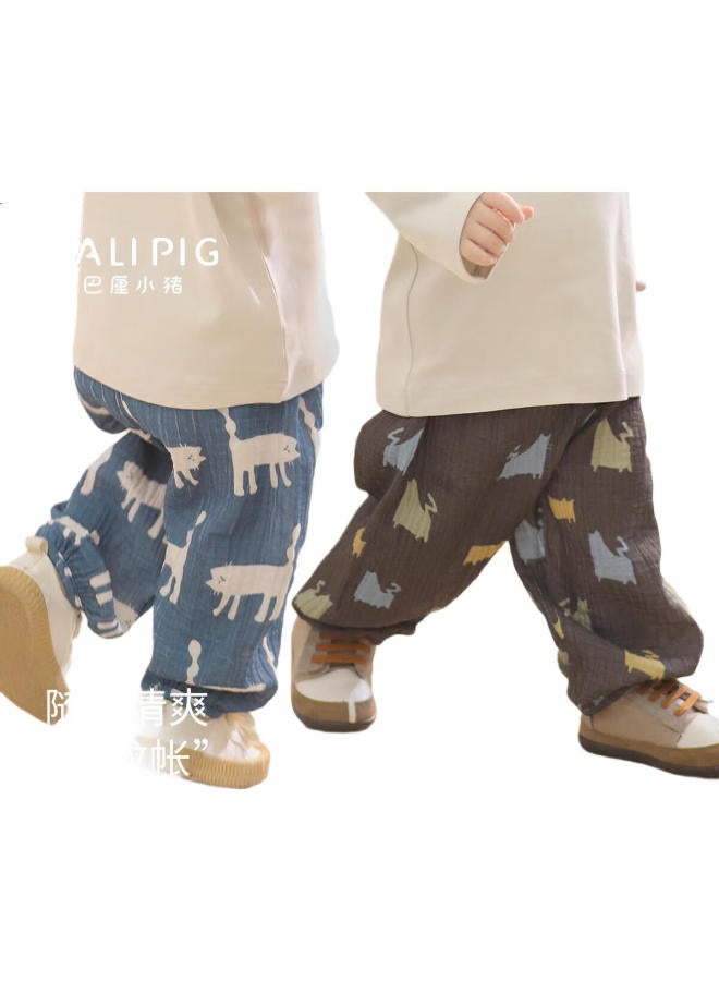 Balipig Boys' Mosquito-Repellent Pants Spring Autumn Girls' Long Pants Baby Toddler Casual Pants Summer Thin Baby Footed Pants Children'S Pants - Image 3