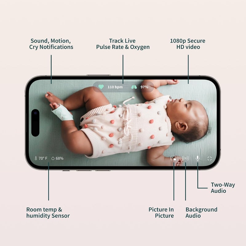 Owlet® Dream Duo Smart Baby Monitor: FDA-Cleared Dream Sock® plus Owlet Cam - Image 4