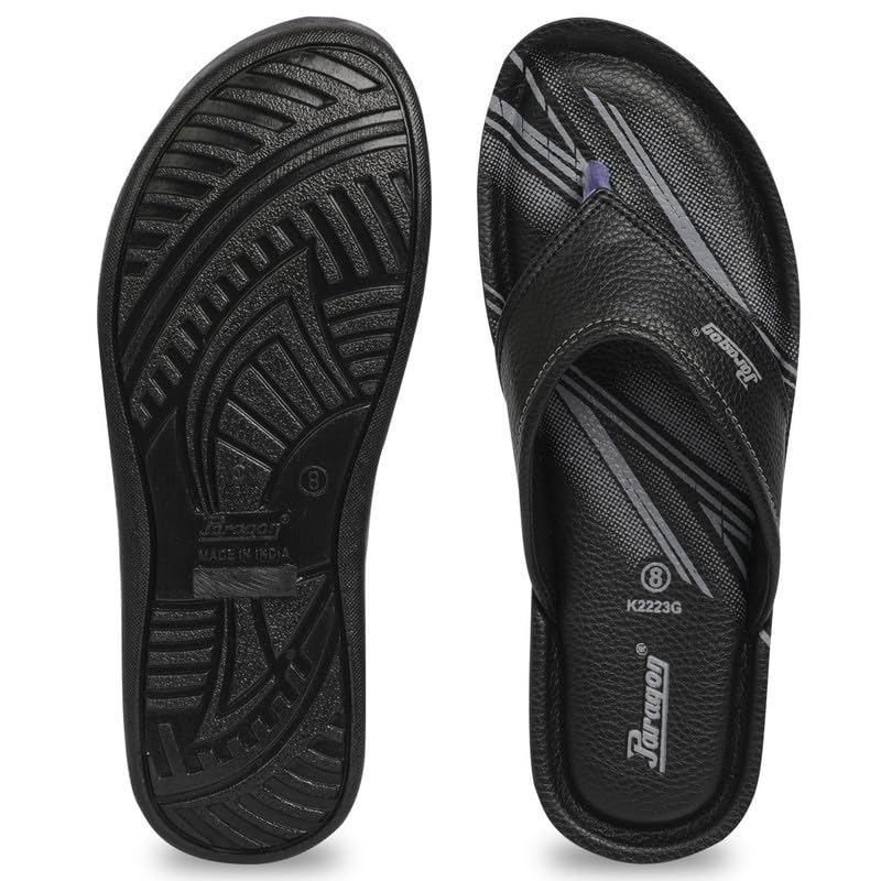 PARAGON PUK2223G Slippers For Men | Comfortable, Breathable & Durable Sandals With Soft Cushioned Footbed | Easy Wear Slip On | Ideal For Outdoor Use - Image 3