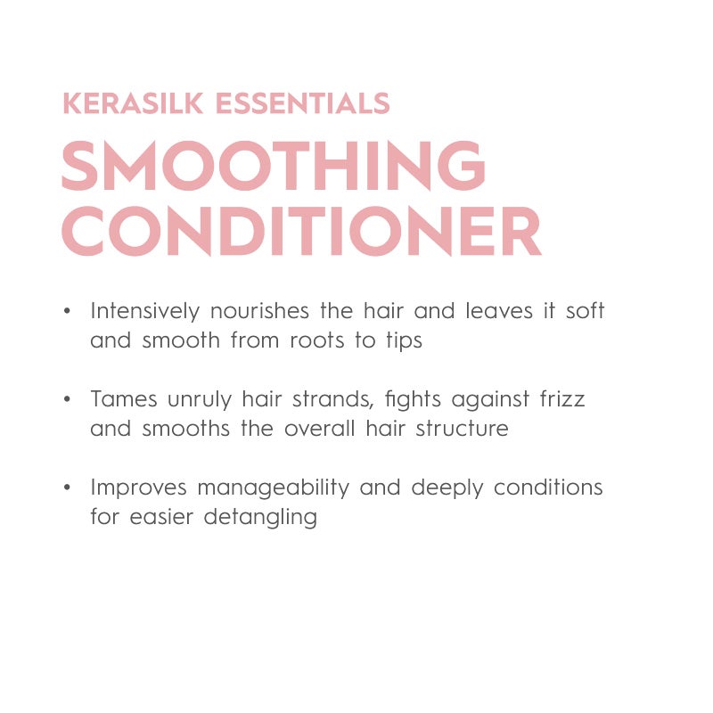 KERASILK Smoothing Conditioner |Intensively Nourishes & Conditions| Tames Frizz & Smooths Strands | For Coarse, Frizzy, Unruly Hair | Improves Manageability for All Hair Types & Textures | 200ml - Image 2