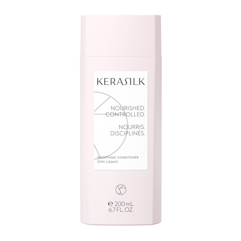 KERASILK Smoothing Conditioner |Intensively Nourishes & Conditions| Tames Frizz & Smooths Strands | For Coarse, Frizzy, Unruly Hair | Improves Manageability for All Hair Types & Textures | 200ml - Image 1