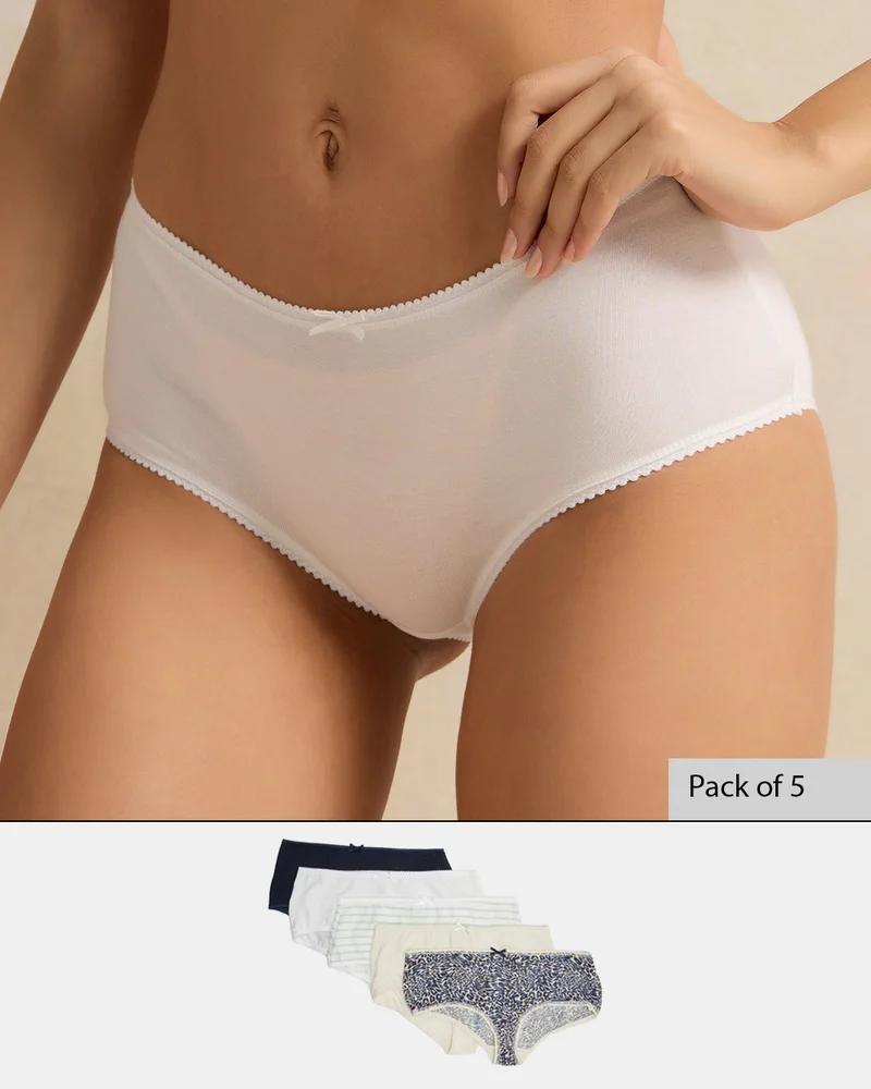REDTAG Women Assorted Boyleg Brief Set (Pack of 5)