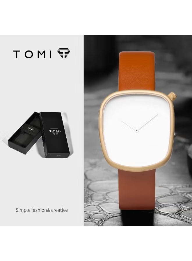 TOMI Minimalist Quartz Watch – Stylish Square Dial, Waterproof & Luminous, Perfect for Daily Wear and Gift Giving, Business Watch | Modern Quartz Watch - Image 1