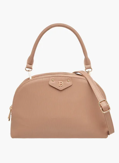 Flora Bella By Shoexpress Women's Textured Dome Bag with Detachable Strap and Zip Closure
