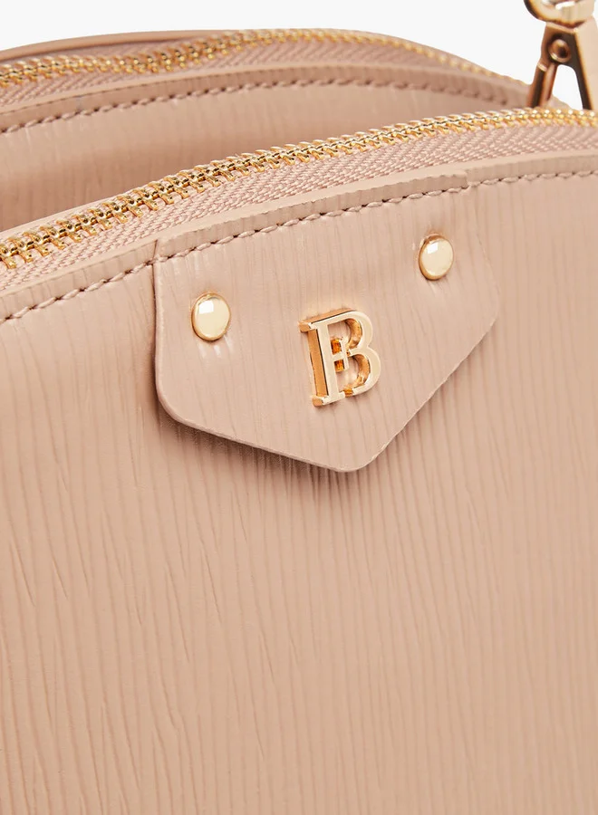 Flora Bella By Shoexpress Women's Textured Dome Bag with Detachable Strap and Zip Closure