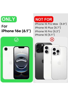 Houmt iPhone 16e 6.1-Inch Case Cover Premium Liquid Silicone Case Soft Anti-Scratch Shockproof Camera Protection Phone Cover For iPhone 16e 6.1-Inch  - Image 2