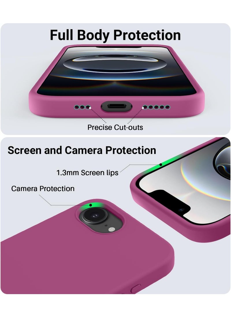 Houmt iPhone 16e 6.1-Inch Case Cover Premium Liquid Silicone Case Soft Anti-Scratch Shockproof Camera Protection Phone Cover For iPhone 16e 6.1-Inch  - Image 4