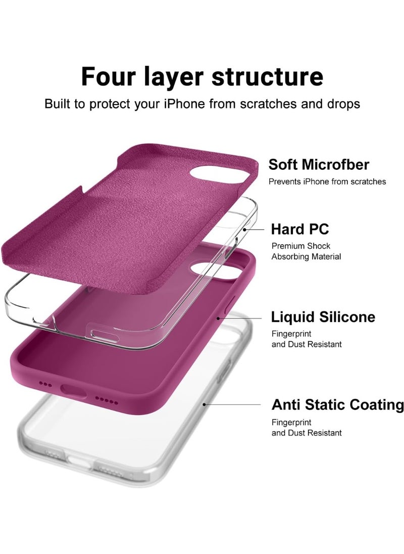 Houmt iPhone 16e 6.1-Inch Case Cover Premium Liquid Silicone Case Soft Anti-Scratch Shockproof Camera Protection Phone Cover For iPhone 16e 6.1-Inch  - Image 3