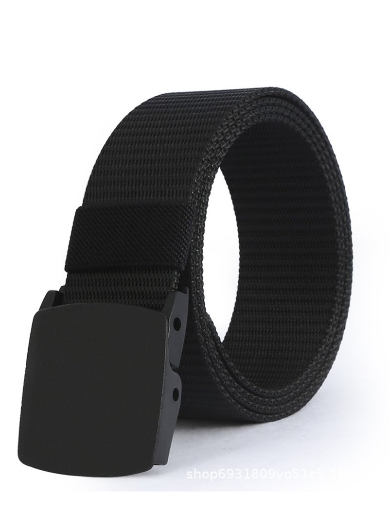 Heavy Duty Nylon Waist Belt Metal-free Belt Military Combat Training Waistband,Black - Image 1