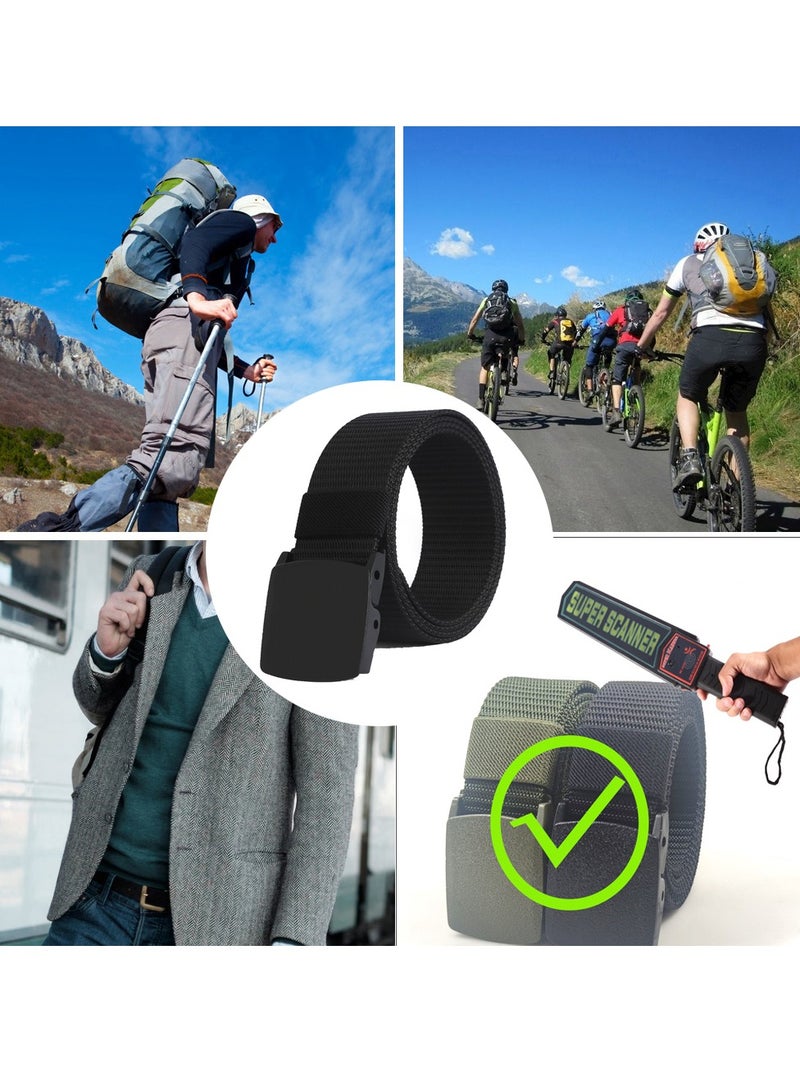 Heavy Duty Nylon Waist Belt Metal-free Belt Military Combat Training Waistband,Black - Image 2