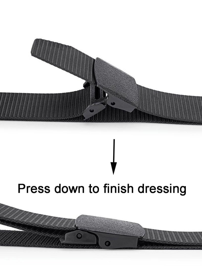 Heavy Duty Nylon Waist Belt Metal-free Belt Military Combat Training Waistband,Black - Image 4