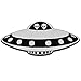 EvolveFISH UFO Saucer Plastic Auto Emblem Silver4 x 1 34 - Image 2