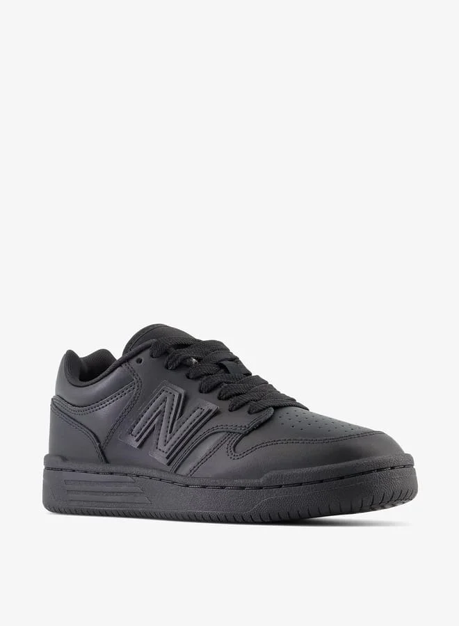 نيو بالانس Boys' Logo Detail Sports Shoes with Lace-Up Closure