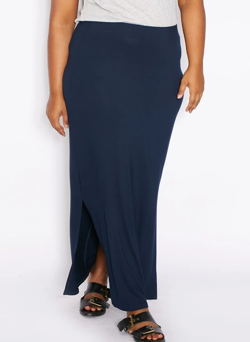 EVANS Side Split Maxi Tube Skirt
