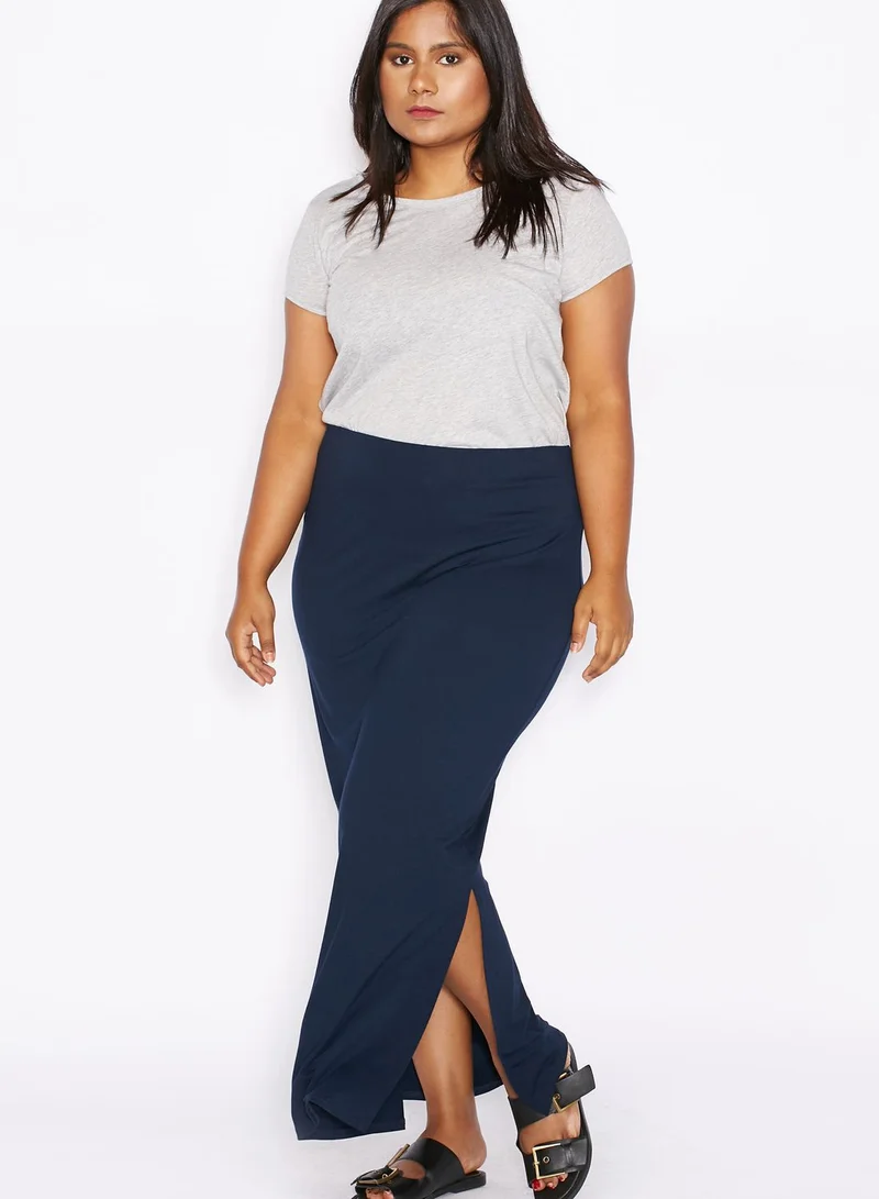 EVANS Side Split Maxi Tube Skirt