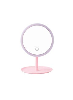 Rightsure Lighted Makeup Mirror with Magnification 10X, 7 Inch 3 Color Dimmable Lights Cosmetic Mirror, 90° Swivel Rechargeable LED Vanity Mirror, Portable Table Desk Counter top Mirror Standing Mirror  - Image 1
