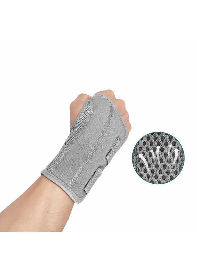 COYO Sports Medicine Green Fitted Wrist Brace for Men and Women, Wrist Pain Relief Support, Ideal for Carpal Tunnel, Tendonitis, Arthritis, 1 Piece Right Hand Grey - Image 1