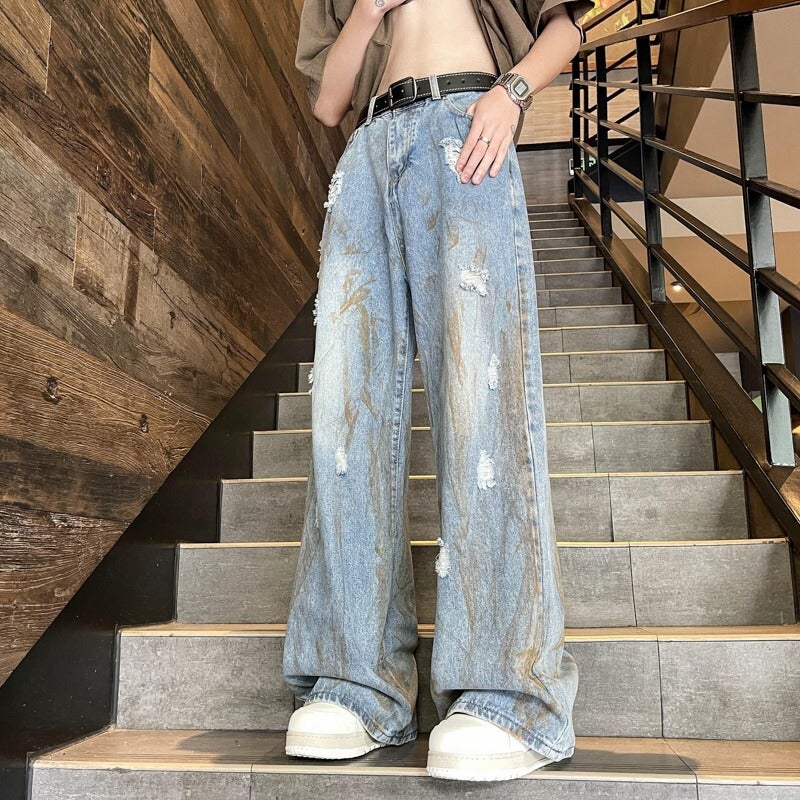 Unisex Casual Daily Denim Jeans - Image 1