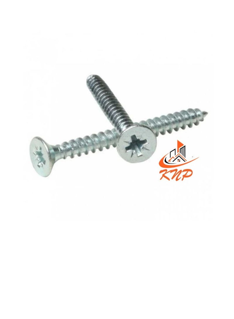 كنب KNP براغي فولاذية ذات رأس غاطس ثنائي اللولب - عبوة 200 (1/2 بوصة × 8 جم) - Image 1