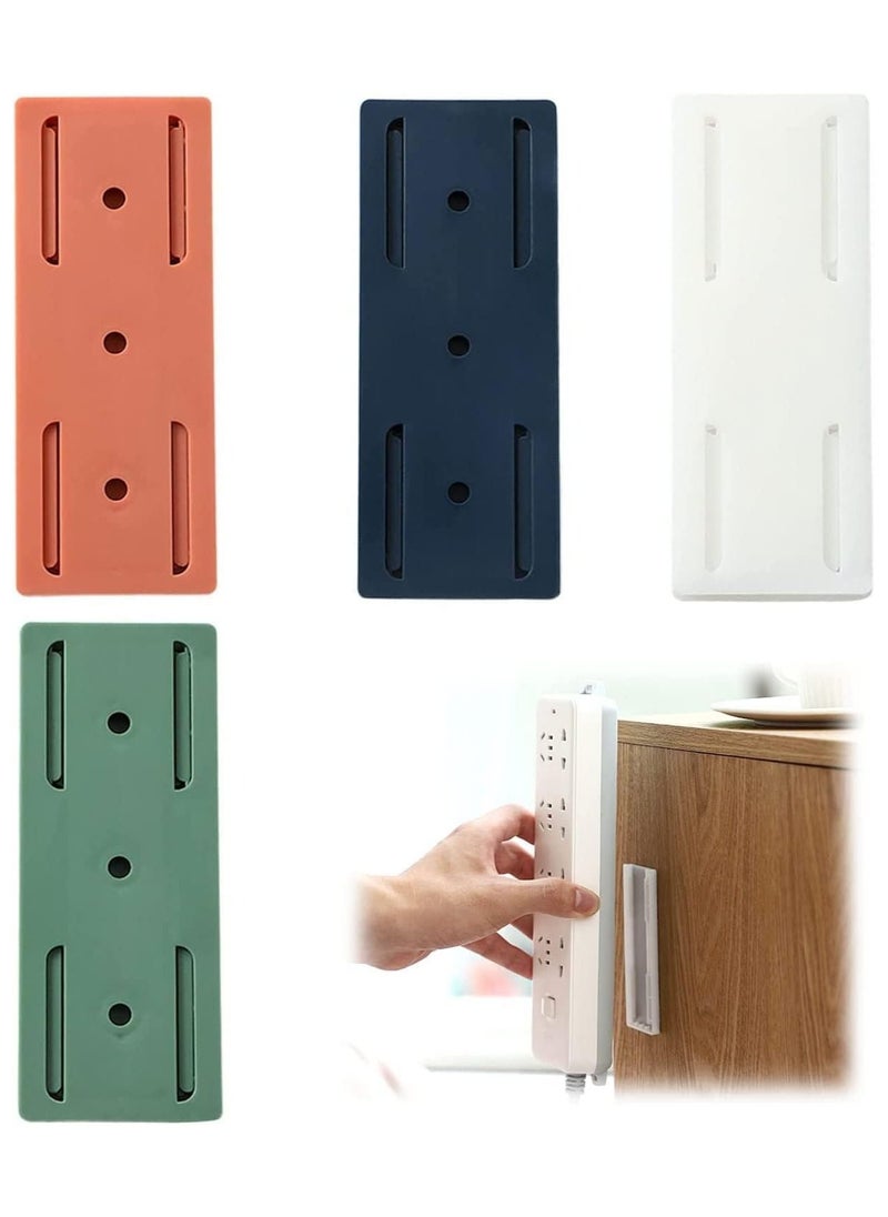 RATSAW 4 Pack Desktop Socket Fixer Adhesive Punch Socket Wall Mounted Holder Organizer for Home Office Kitchen  - Image 1