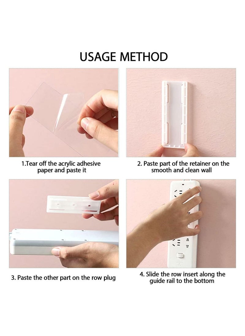 RATSAW 4 Pack Desktop Socket Fixer Adhesive Punch Socket Wall Mounted Holder Organizer for Home Office Kitchen  - Image 4