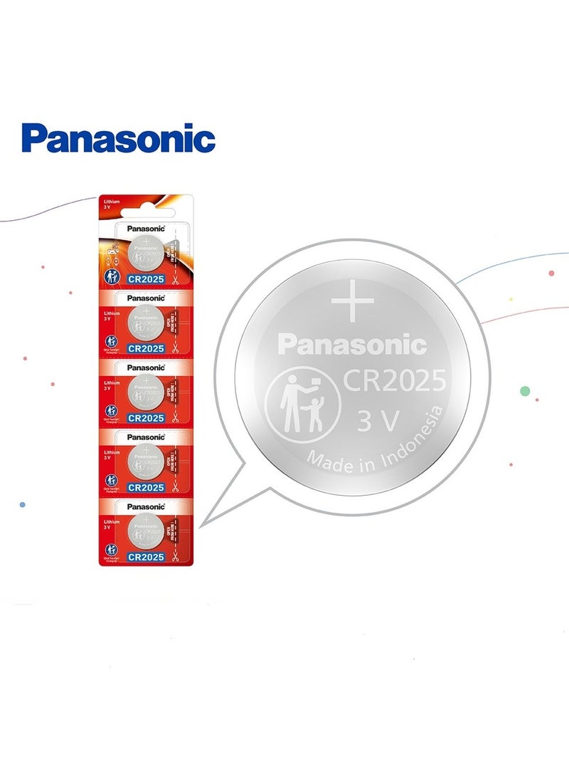 Panasonic بطاريات باناسونيك CR2025 ليثيوم 3 فولت - 5 قطع - Image 3