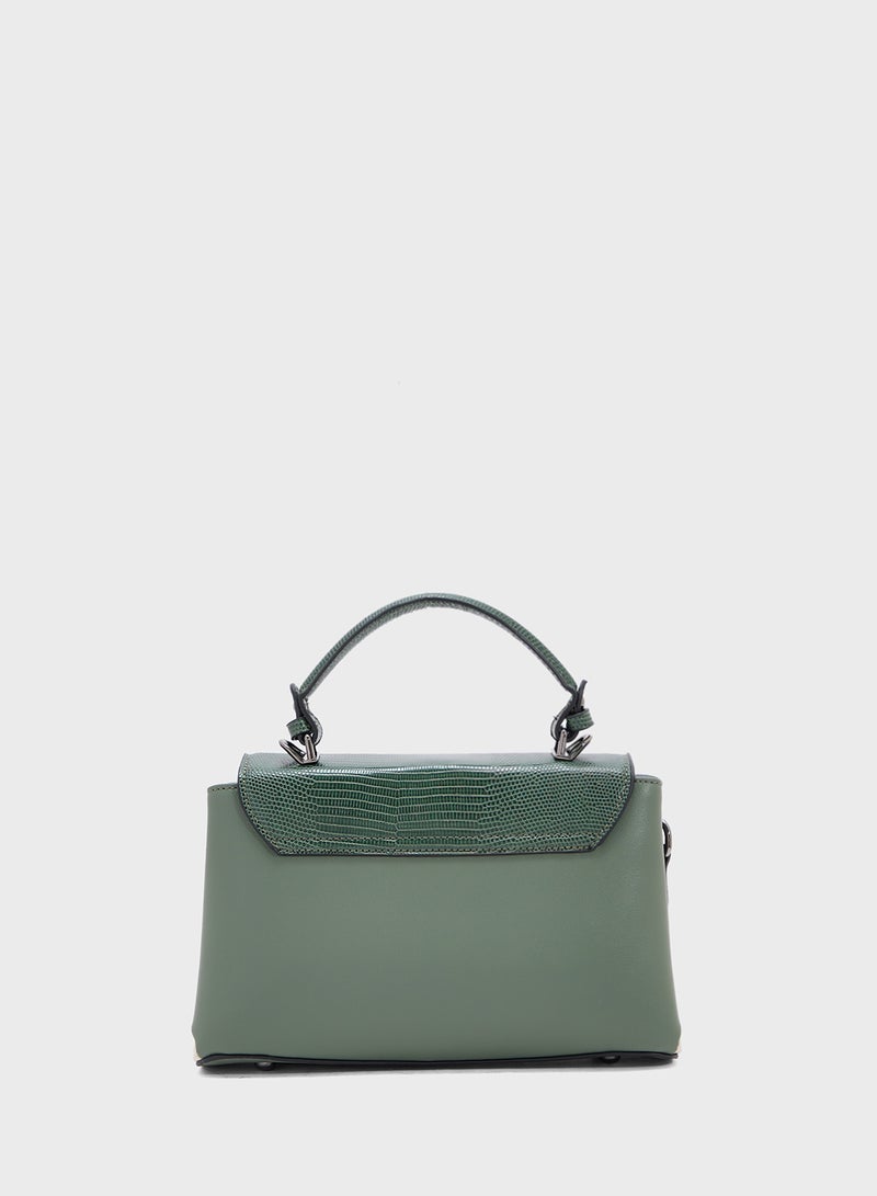 ELLA Metal Clasp Satchel Bag  - Image 2