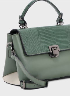 ELLA Metal Clasp Satchel Bag  - Image 4
