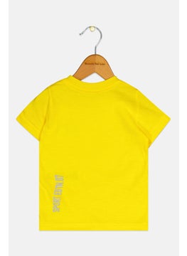 DSQUARED2 Toddlers Boy Crew Neck Short Sleeve Brand Logo T-Shirt, Yellow  - Image 2