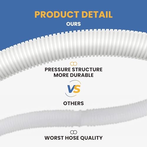 Pokin 1.5" Diameter Accessory Pool Pump Replacement Hose for Intex1500 to 2500 Gph Filter Pumps,Sand Filters,& Saltwater Systems,59" Long Garden Hose For Above Ground Pool Part Number 29060E - Image 5