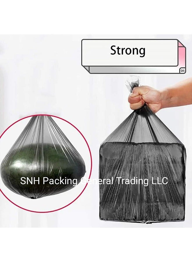 SNH Packing Garbage Bag Black 95X120cm Biodegradable Compostable Kitchen Bin Liners Vest Handy Trash Bags Pack Of 20 Pieces  - Image 4