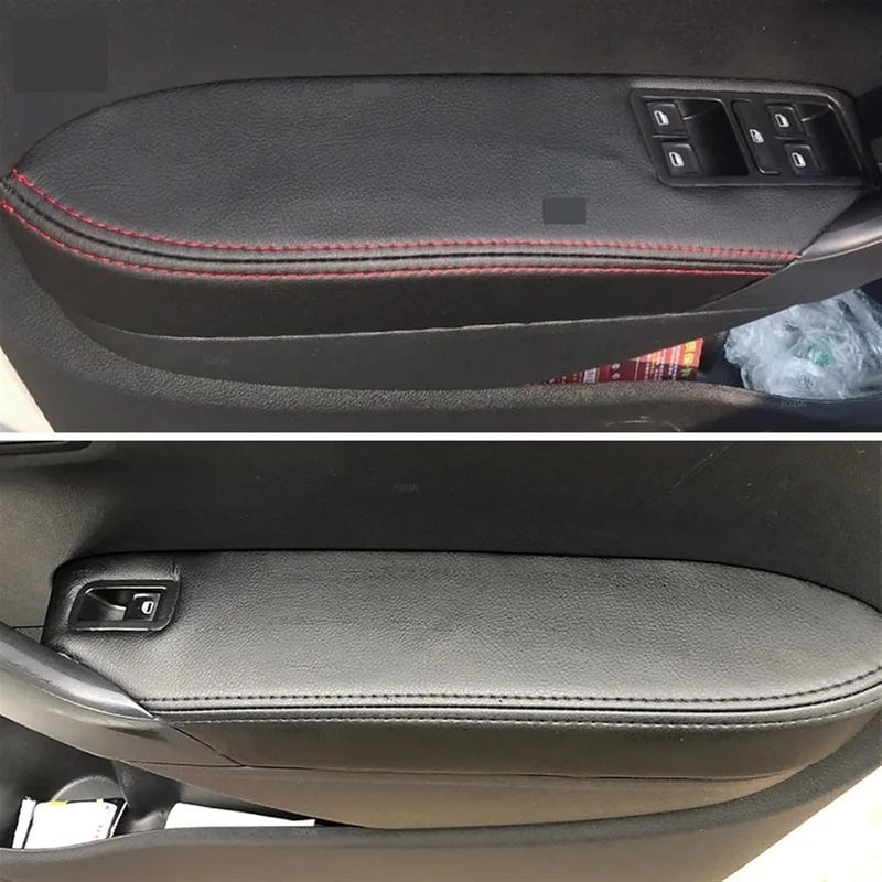 QASULER Microfiber Leather Car Door Armrest Cover for VW Polo - Image 3
