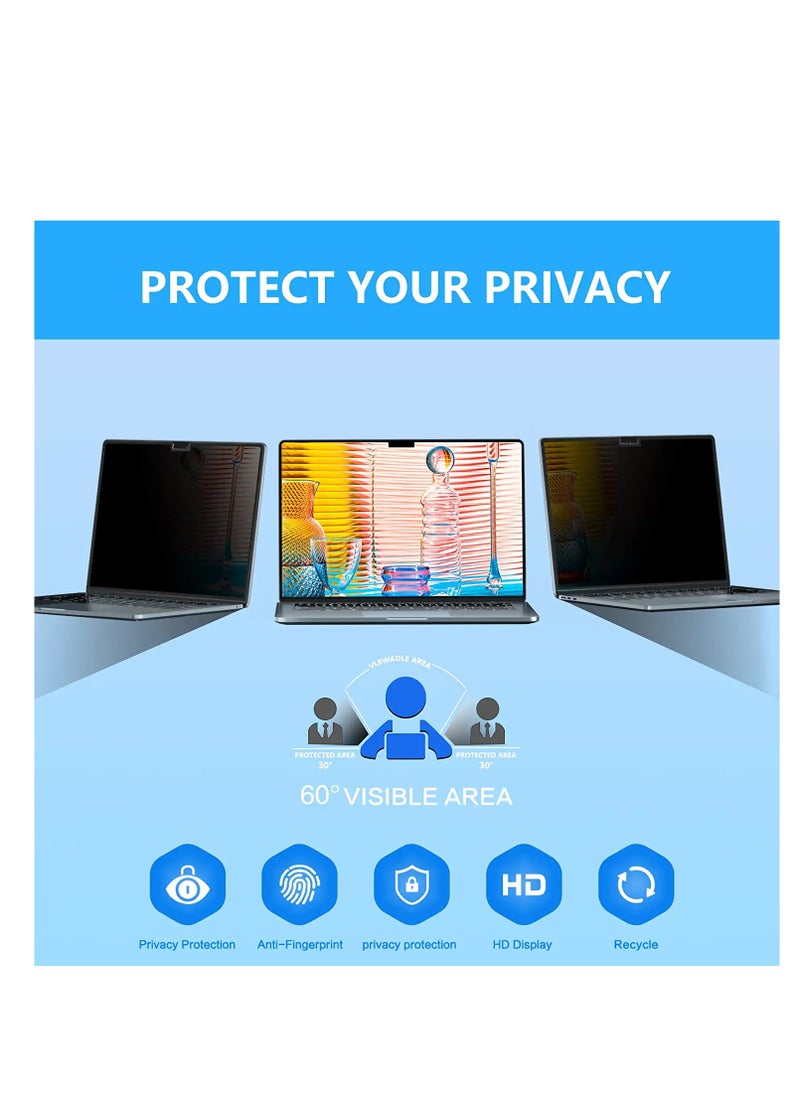 Privacy Screen for MacBook Air 13.6 Inch 2022 (M2, A2681) and 2024(M3,A3113) and 2025(M4 ,A3240) , Magnetic Removable Anti Glare Blue Light Filter, Screen Protector for for Mac Air 13.6 Inch