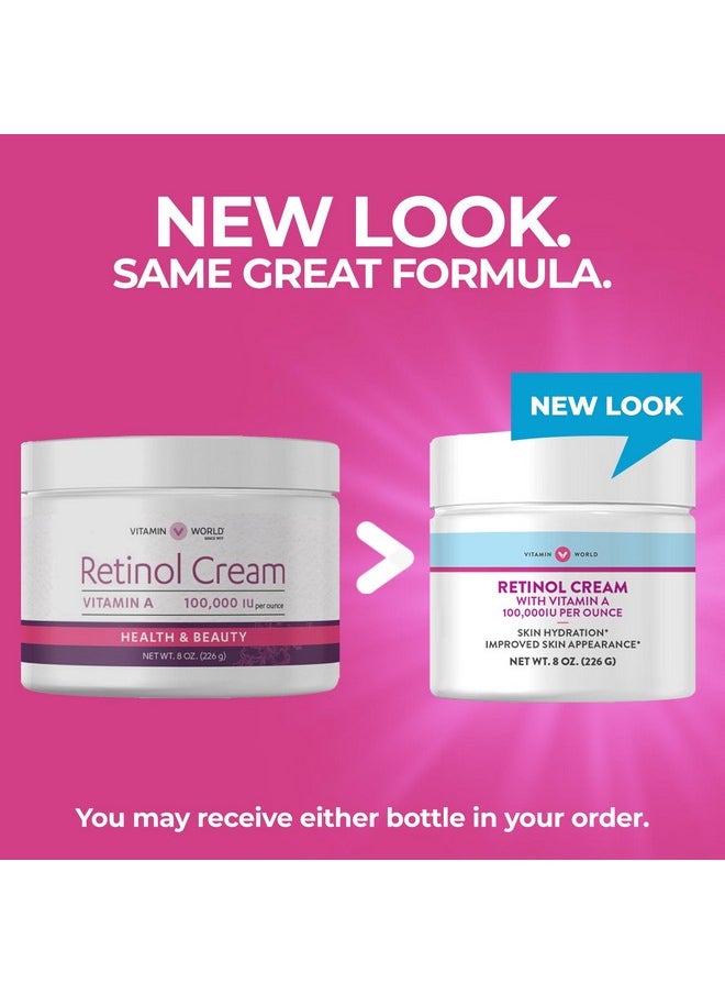 VITAMIN WORLD Vitamin World Retinol Cream 100,000 IU 8 oz., Vitamin A, Face Cream  - Image 3