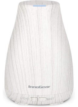 InnoGear InnoGear Essential Oil Diffuser, Premium 5-in-1 Diffusers for Home Scent Aromatherapy Diffuser Air Desk Humidifier for Bedroom Large Room Office 7 Color LED 2 Mist Mode Waterless Auto Off, White Grey 