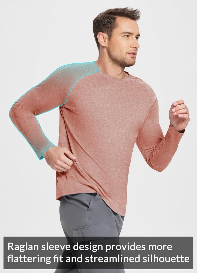 Baleaf Men's Sun Protection Shirts UV SPF UPF 50+ Long Sleeve Rash Guard Fishing Running Quick Dry Lightweight - Image 2