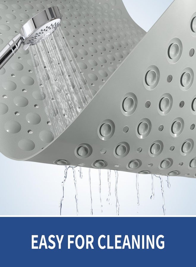 OTHWAY Large Shower Mat 34"x 23", TPE Non Slip Shower Mat for Walk in Shower Stall, Inside Shower Mats with Drain Holes Suction Cups, Anti-Slip for Elderly Kids (Dark Grey) - Image 5