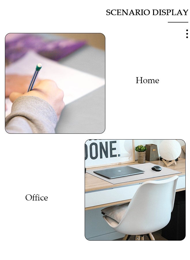 DUNISO Desk Pad Protector Mat, Dual Side PU Leather Desk Mat, Laptop Mat, Desk Protecor Mat, Large Mouse Pad Waterproof Desk Organizers Office Home Table Decor Gaming Writing Mat Smooth - Image 4