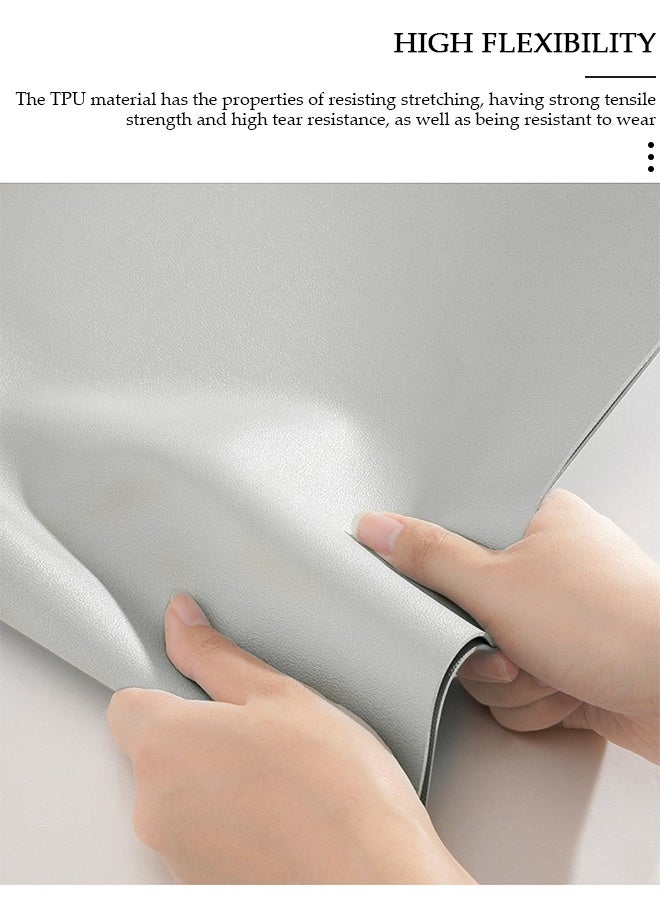DUNISO Desk Pad Protector Mat, Dual Side PU Leather Desk Mat, Laptop Mat, Desk Protecor Mat, Large Mouse Pad Waterproof Desk Organizers Office Home Table Decor Gaming Writing Mat Smooth - Image 5