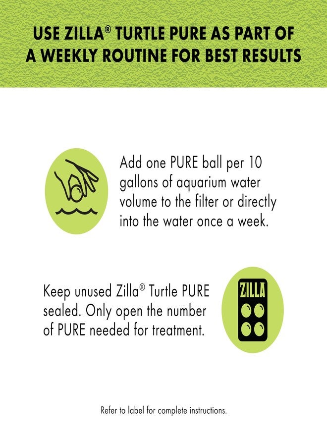 Zilla Pet Turtle Pure, Water Care, Removes Sludge for a Balanced Aquatic Environment, Treats up to 10 Gallons - Image 5