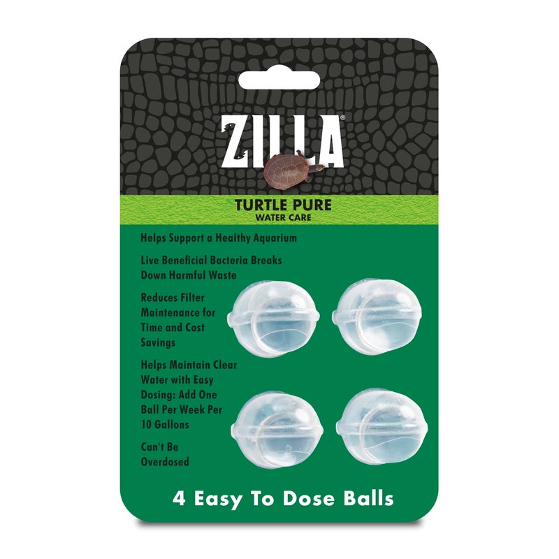 Zilla Pet Turtle Pure, Water Care, Removes Sludge for a Balanced Aquatic Environment, Treats up to 10 Gallons - Image 1