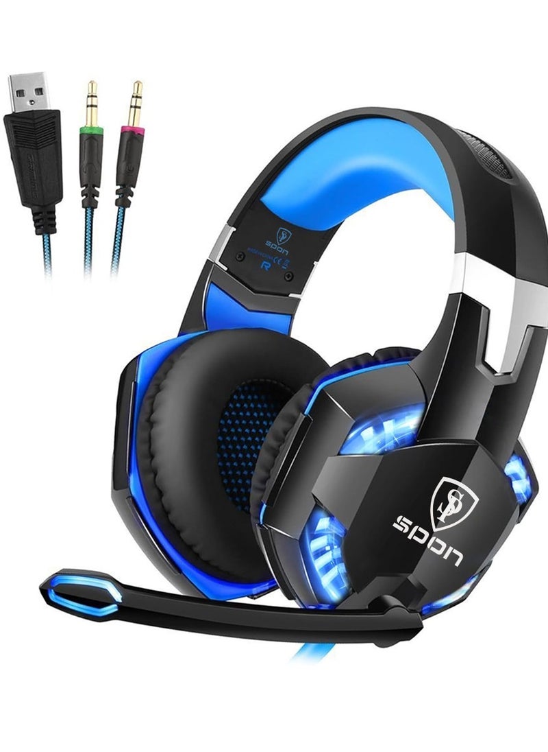 سبون سماعات رأس سلكية للألعاب توضع فوق الأذن لأجهزة PS4/PS5/XOne/XSeries/NSwitch/PC  - Image 1