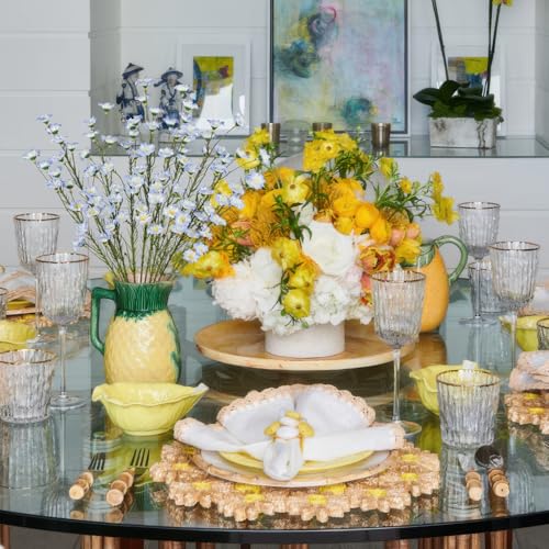 CITYES 10 Pcs Artificial Wildflowers with Stems Bulk Silk Spring Flowers 21 Inch Fake Forsythia Branches Blue Faux Wildflowers Floral Arrangements for Home Decor Indoor Outdoor Wedding Centerpieces - Image 3