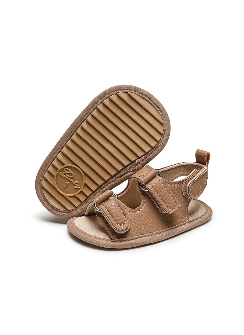 Generic Summer Unisex Baby Anti-Slip Shoes Khaki 