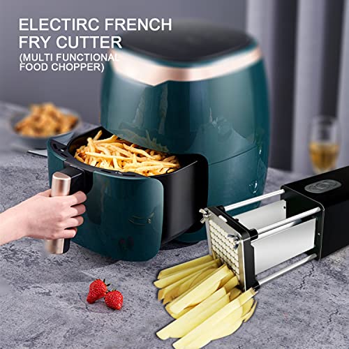 Fstcrt Electric French Fry Cutter, Professional Commercial and Household French Fries Cutter, Potato Slicer with 1/2Inch & 3/8Inch Blade, Automatic Cut Machine, Suitable for Potato Carrot Cucumber - Image 2